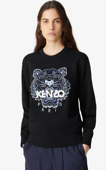 Kenzo Women Tiger Sweatshirt Black